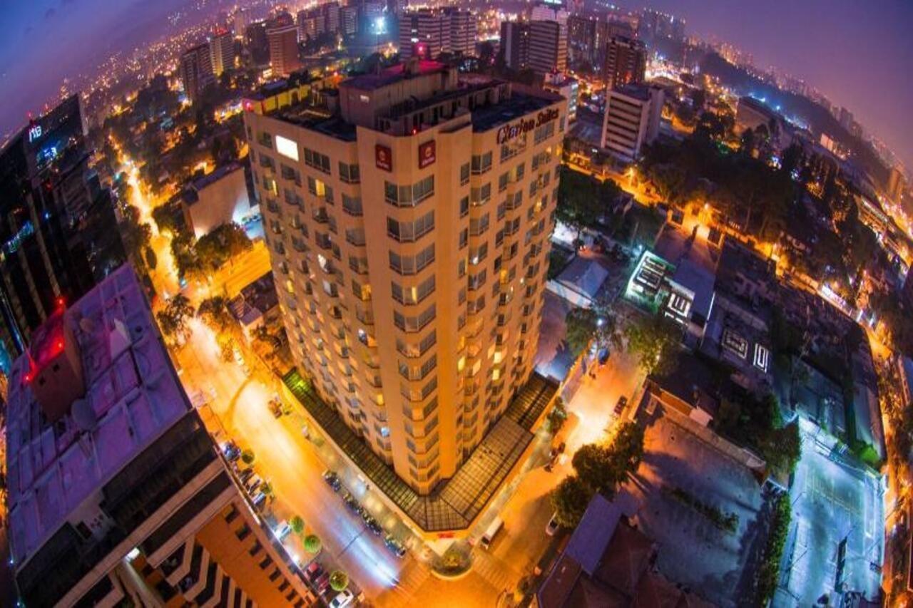 Clarion Suites Guatemala City Exterior photo Aerial view of the hotel